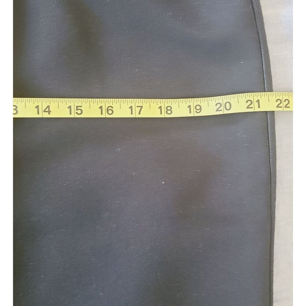 Vintage Handmade Black Pencil Skirt Midi 33 Inch Length Lined Wool Fitted - Picture 10 of 11